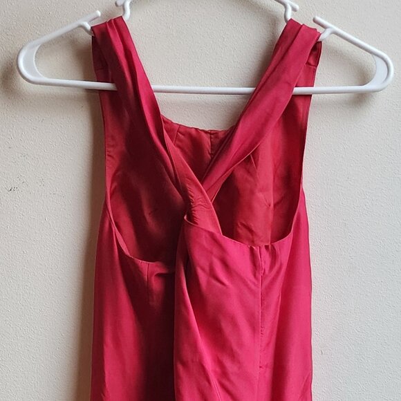Banana Republic Fuchsia Criss Cross Back Sleeveless Shift Dress Size XS - Picture 13 of 16